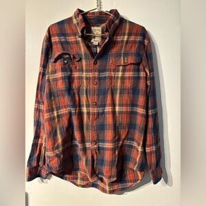 G.H. Bass Earth Plaid Flannel Button Up Shirt Men’s Medium 100% Cotton
(338)